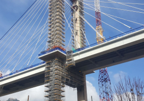 Obra refuerzo estructural del puente